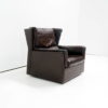 Midcentury leather wingback lounge- or clubchair