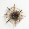 Big brutalist wall object (clock) by Franco Bastianelli