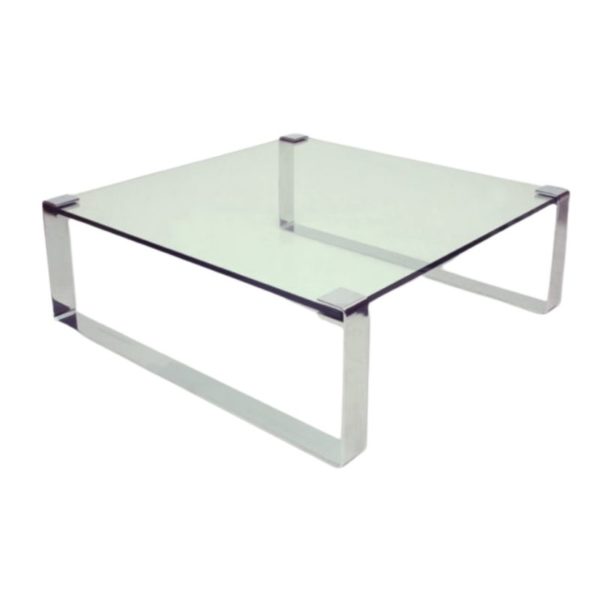 German Chrome & Glass Coffee Table, Model Klassik 1022 by Dr. Peter Draenert, 1960s