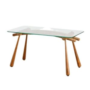 Glass Top Coffee Table by Max Kment for Kunstgewerbliche Werkstätten, 1950s