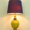 Huge Italian Ceramic & Fabric Desk Or Floor Lamp, 1970s Huge Italian Ceramic & Fabric Desk Or Floor Lamp, 1970s