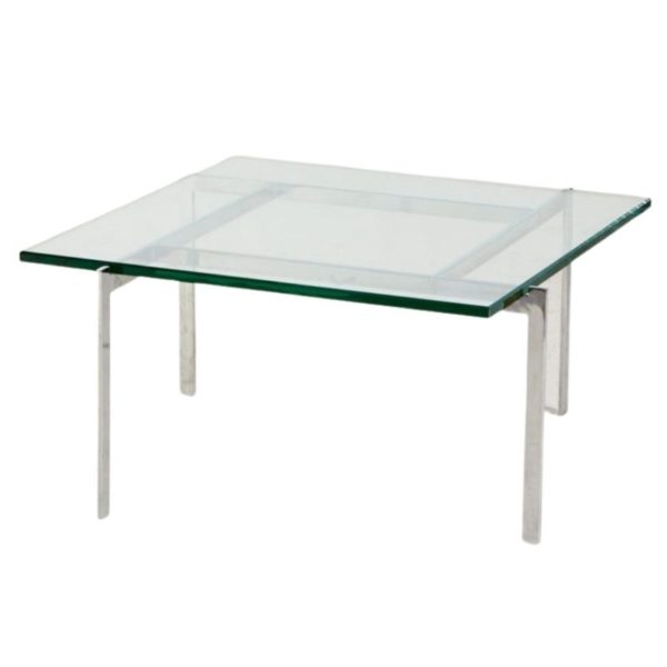 Model PK61 Glass Coffee Table by Poul Kjærholm for E. Kold Christensen, 1950s