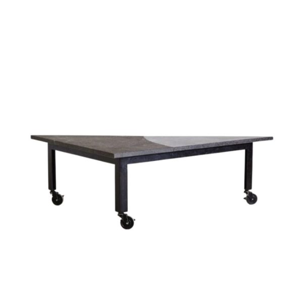 Triangular Granite Coffee Table on Castors by Rei Kawakubo for Pallucco, 1985