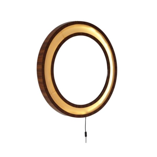 Mid-Century Art Déco Illuminated Mirror, 1950s