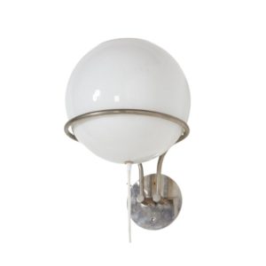 White Glass Wall Sconce by Tibor Újházi, 1970s