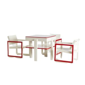 Red & White Bauhaus set