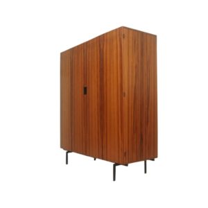 Dutch Teak & Metal Wardrobe • Model KU14 by Cees Braakman for UMS Pastoe, 1950s