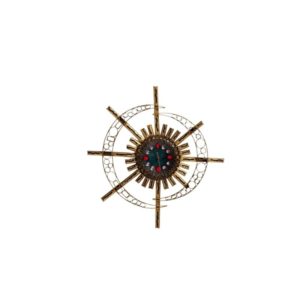 Big brutalist wall object (clock) by Franco Bastianelli
