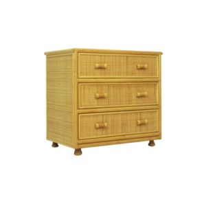 Spanish Rattan & Bamboo Chest Of Drawers, 1970s