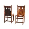 Leather Lounge Chair with Folkloric Motifs, 1976