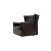 Midcentury leather wingback lounge- or clubchair