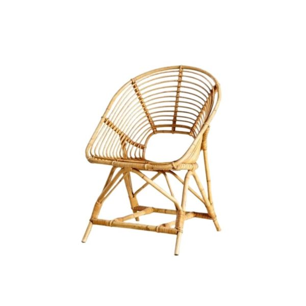 Shell Shaped Rattan Garden Chair, 1970s