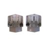 Pair Of Wall Lamps In Aluminum And Glass From Peill & Putzler, 1970s