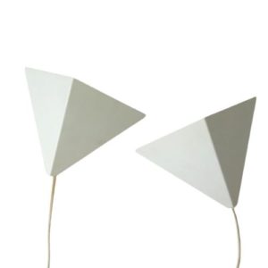 Set of 2 danish wall lamps, Horn