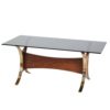 Smoked Glass and Rosewood Coffee Table, 1960s