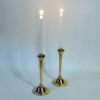 Lovely brass candleholder pair by Lars Holmström 1960s, Sweden