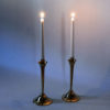 Lovely brass candleholder pair by Lars Holmström 1960s, Sweden