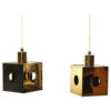 Brass pair of ceiling and window pendants Scandinavia 1960s