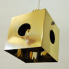 Brass pair of ceiling and window pendants Scandinavia 1960s