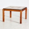 Coffee Table with Wood and Marble Inlay