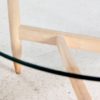 Oak Based Glasstop Coffee Table