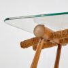 Glass Top Coffee Table by Max Kment for Kunstgewerbliche Werkstätten, 1950s