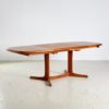 Oval Teak Extendable Dining Table from Dyrlund, Denmark,1960s