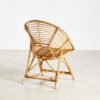 Shell Shaped Rattan Garden Chair, 1970s