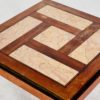 Coffee Table with Wood and Marble Inlay