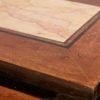 Coffee Table with Wood and Marble Inlay