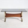 Smoked Glass and Rosewood Coffee Table, 1960s