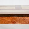 Coffee Table with Wood and Marble Inlay