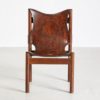 Vintage Leather Lounge Chair with Folkloric Motifs, 1976