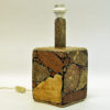 Scandinavian cubeshaped Stoneware tablelamp 1970s