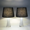 White glass tablelamp pair RD1566 by Carl Fagerlund for Orrefors, Sweden 1960s White glass tablelamp pair RD1566 by Carl Fagerlund for Orrefors, Sweden 1960s