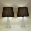 White glass tablelamp pair RD1566 by Carl Fagerlund for Orrefors, Sweden 1960s White glass tablelamp pair RD1566 by Carl Fagerlund for Orrefors, Sweden 1960s