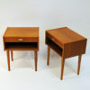Midcentury Teak night tables pair from Sweden 1950/60s Midcentury Teak night tables pair from Sweden 1950/60s