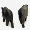 Beautiful grey vintage Rhino pair of wood 1940s Beautiful grey vintage Rhino pair of wood 1940s