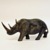 Beautiful grey vintage Rhino pair of wood 1940s Beautiful grey vintage Rhino pair of wood 1940s