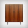Dutch Teak & Metal Wardrobe • Model KU14 by Cees Braakman for UMS Pastoe, 1950s