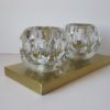 Vintage Brass & Glass Sconce from Peill & Putzler , Germany 1970s
