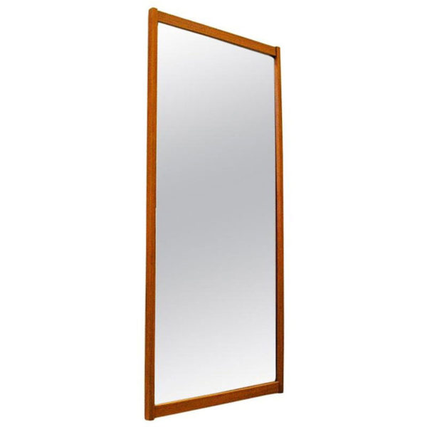 Vintage Teak Wallmirror Birgit by AB Nybrofabriken Sweden 1960s