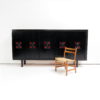 XXL black brutalist sideboard, Belgium 1960’s