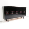 XXL black brutalist sideboard, Belgium 1960’s