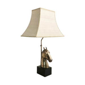 Brass Horse Chinoiserie Table Lamp 1970s Hollywood Regency Midcentury Antique