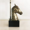 Brass Horse Chinoiserie Table Lamp 1970s Hollywood Regency Midcentury Antique