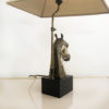 Brass Horse Chinoiserie Table Lamp 1970s Hollywood Regency Midcentury Antique