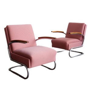 Functionalist Cantilever Armchairs by Willem Hendrik Gispen for Mücke Melder, 1930s, Set of 2
