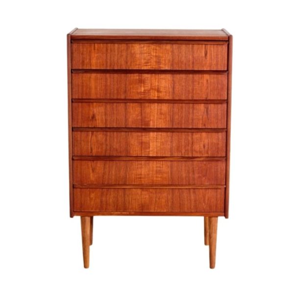 Restored Danish Teak Chest of Drawers, 1960s