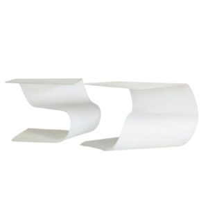 Frosted Glass Coffee Tables, 1980s, Set of 2
